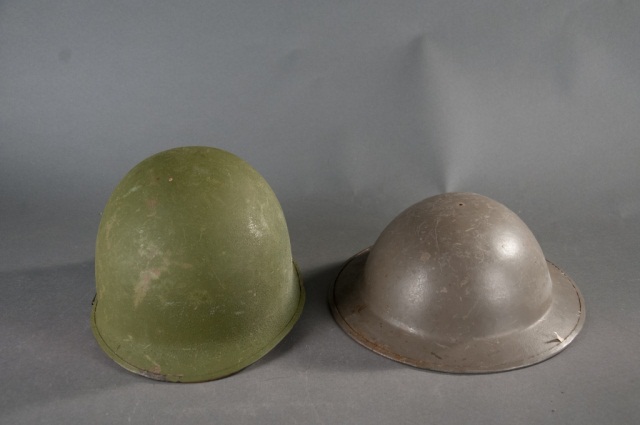 Appraisal: US Steel Helmet British WWII-Era Helmet Both have scratches and