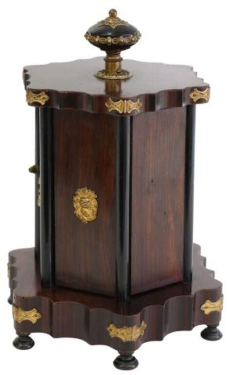 Appraisal: French Napoleon III period rosewood cigar cigarette caddy late th