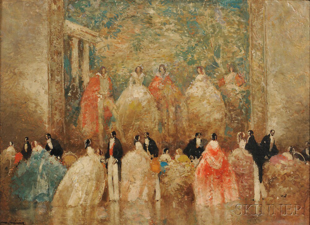 Appraisal: Walter Heimig German - Ballroom Scene Signed indistinctly l l