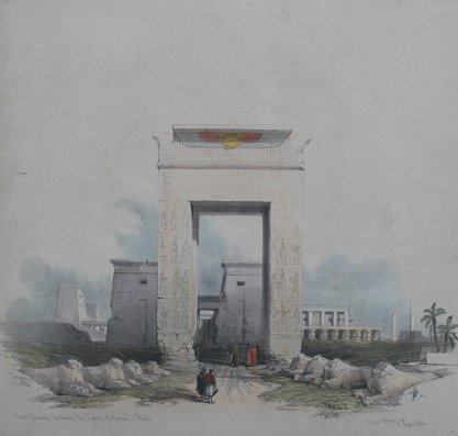 Appraisal: DAVID ROBERTS LITHOGRAPH Great Gateway Leading to the Temple of