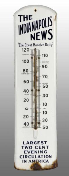 Appraisal: Porcelain Indianapolis News Thermometer Description One shallow dents large chips