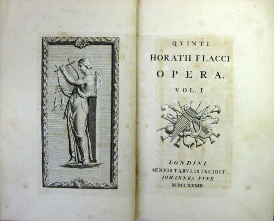 Appraisal: PINE'S HORACE HORATIUS FLACCUS QUINTUS Opera plates including frontispieces and