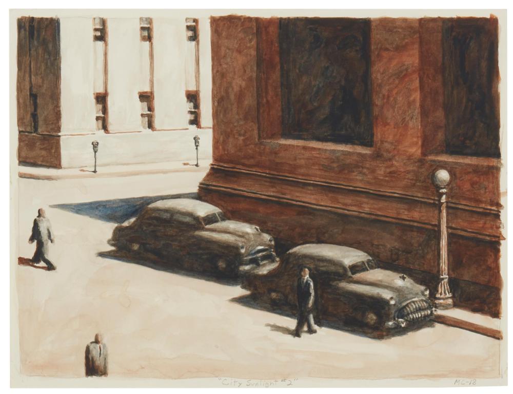 Appraisal: Michael Chapman b American City Sunlight Watercolor on paper under