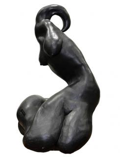 Appraisal: Sculpture Jens Galschiot Jens Galschiot Danish b Biomorphic Woman glazed