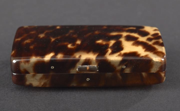 Appraisal: Continental Tortoiseshell Cigarette Case first quarter th century the interior