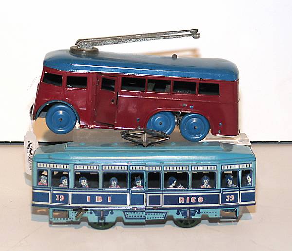 Appraisal: Two European Trolley Cars A scarce Rico Trolley Car measuring