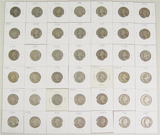 Appraisal: Silver Washington Quarters - From the Great Depression Era Dates