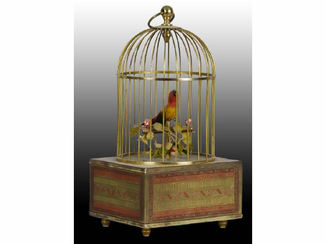 Appraisal: Mechanical Bird Cage Music Box Description Bird sings and moves