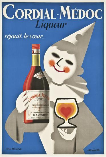 Appraisal: DESALEUX JeanCORDIAL-MEDOC lithograph in colors c printed by Giraud Rivoire