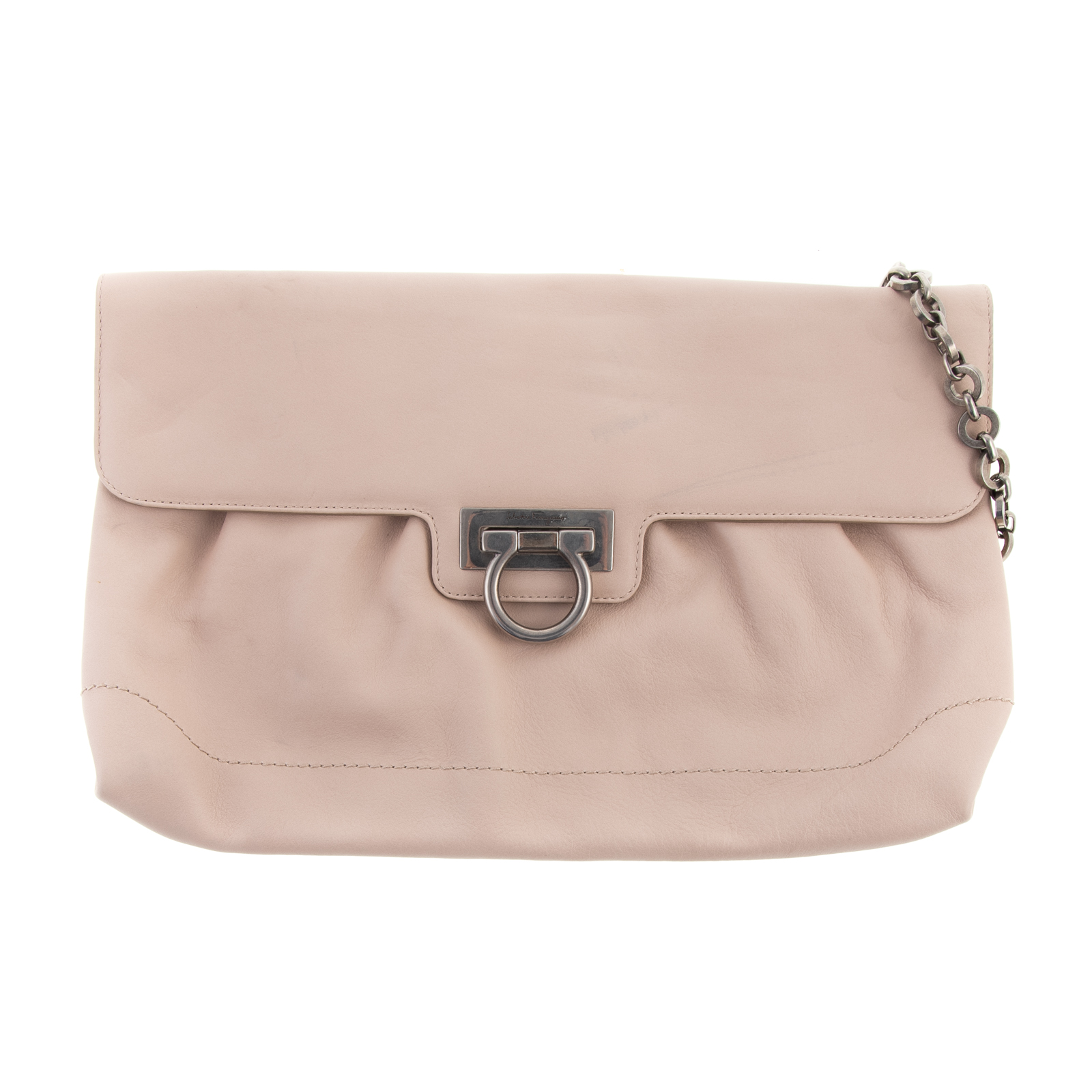 Appraisal: SALVATORE FERRAGAMO SHOULDER BAG A nude leather Salvatore Ferragamo Shoulder