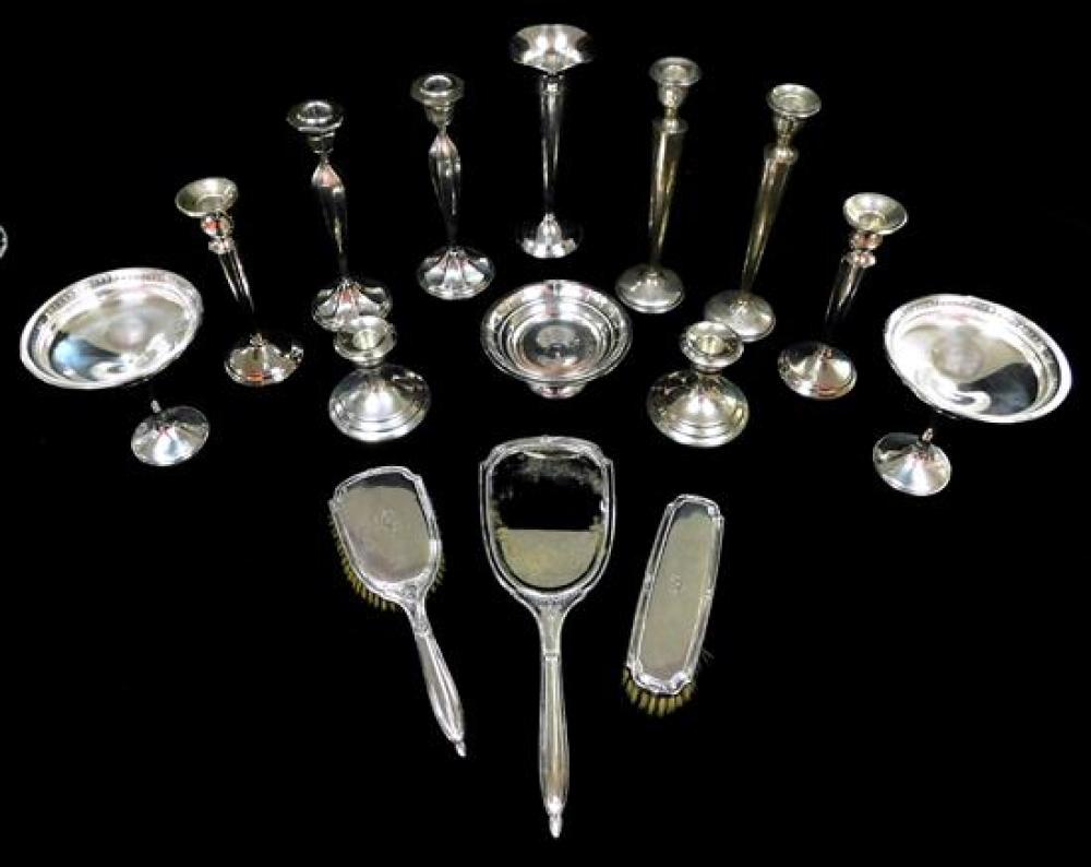 Appraisal: SILVER Fifteen sterling pieces all weighted including four pairs of