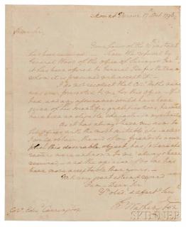 Appraisal: Washington George - Autograph Letter Signed Mount Vernon October Laid