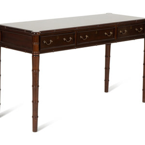 Appraisal: A Regency Style Mahogany Console Table th Century with three