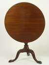 Appraisal: TEA TABLE - th C solid figured mahogany round Queen