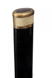 Appraisal: Ebony and Shagreen Dress Cane- Ca - An unusual art