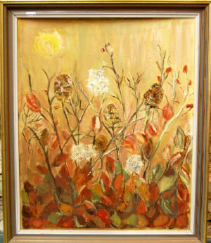 Appraisal: Kathleen Miller - Still life of flowers oil on board