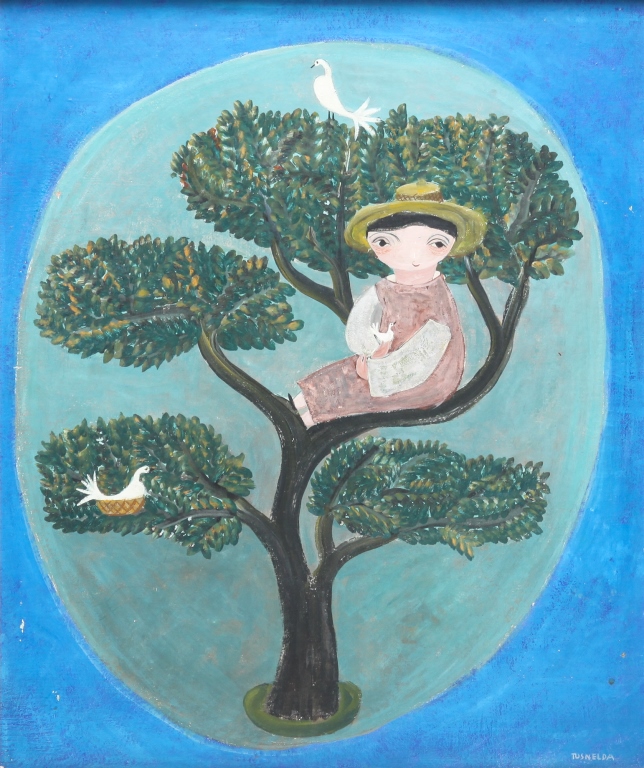 Appraisal: GIRL IN A TREE BY TUSNELD SANDERS Denmark America -