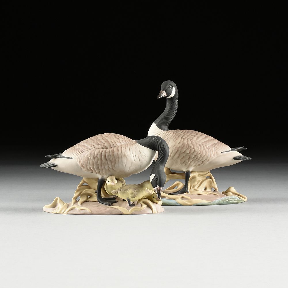 Appraisal: A PAIR OF BOEHM SCULPTURES Canada Geese AMERICAN TH CENTURY