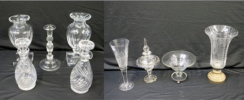 Appraisal: Lot Of Assorted Cut Glass Items To Include large urns