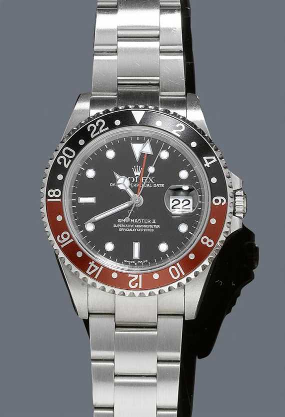 Appraisal: GENTLEMAN'S WRISTWATCH AUTOMATIC ROLEX GMT-MASTER II Steel Ref T Steel