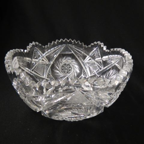 Appraisal: Cut Glass Bowl brilliant period pinwheel cane designs with fancy