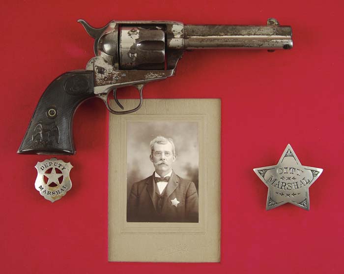 Appraisal: OKLAHOMA LAWMAN USED FRONTIER SIX SHOOTER COLT SINGLE ACTION ARMY