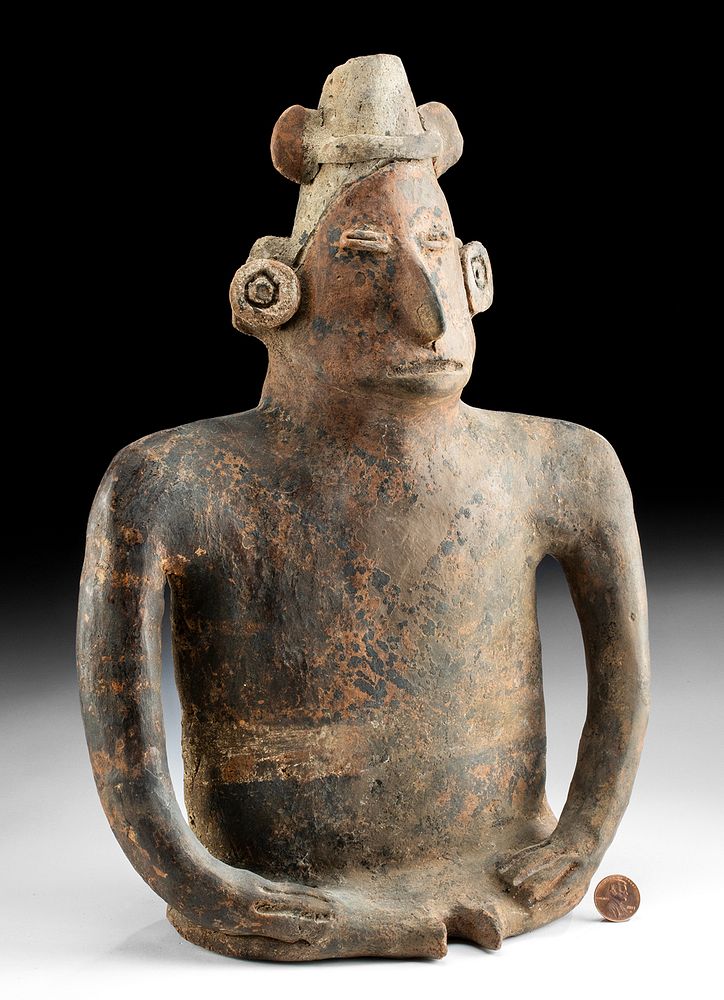 Appraisal: Colima Pottery Seated Figure Pre-Columbian West Mexico Colima ca BCE