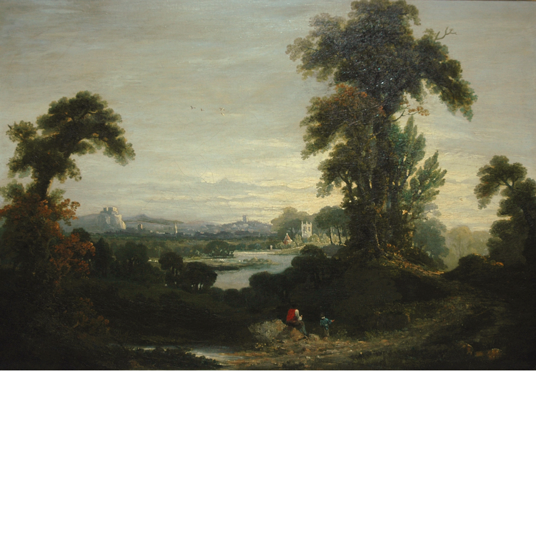 Appraisal: Attributed to Peter DeWint Figures in a River Landscape a