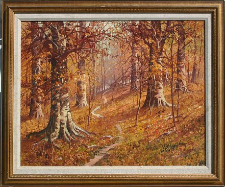 Appraisal: TARLTON Bryan American - Autumn Birches OIL C '' x