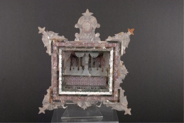 Appraisal: Mother of Pearl Last Supper Shadow Box Mother of pearl