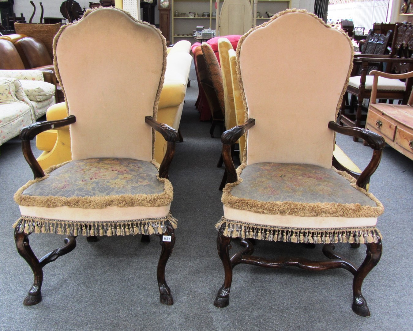 Appraisal: A pair of th century and later Italian armchairs each