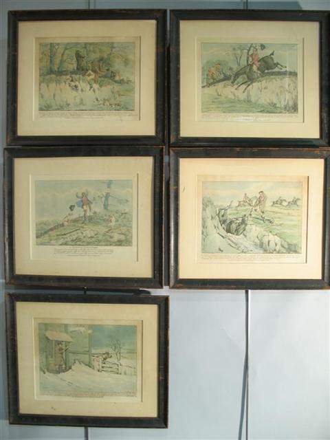 Appraisal: HENRY ALKEN BRITISH - A PAINFUL DISCOVERY Tinted lithographs x