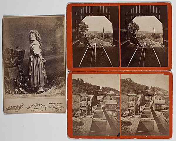 Appraisal: Stereoviews - Railroad Gravity Railroad Stereoviews Plus Lot of including