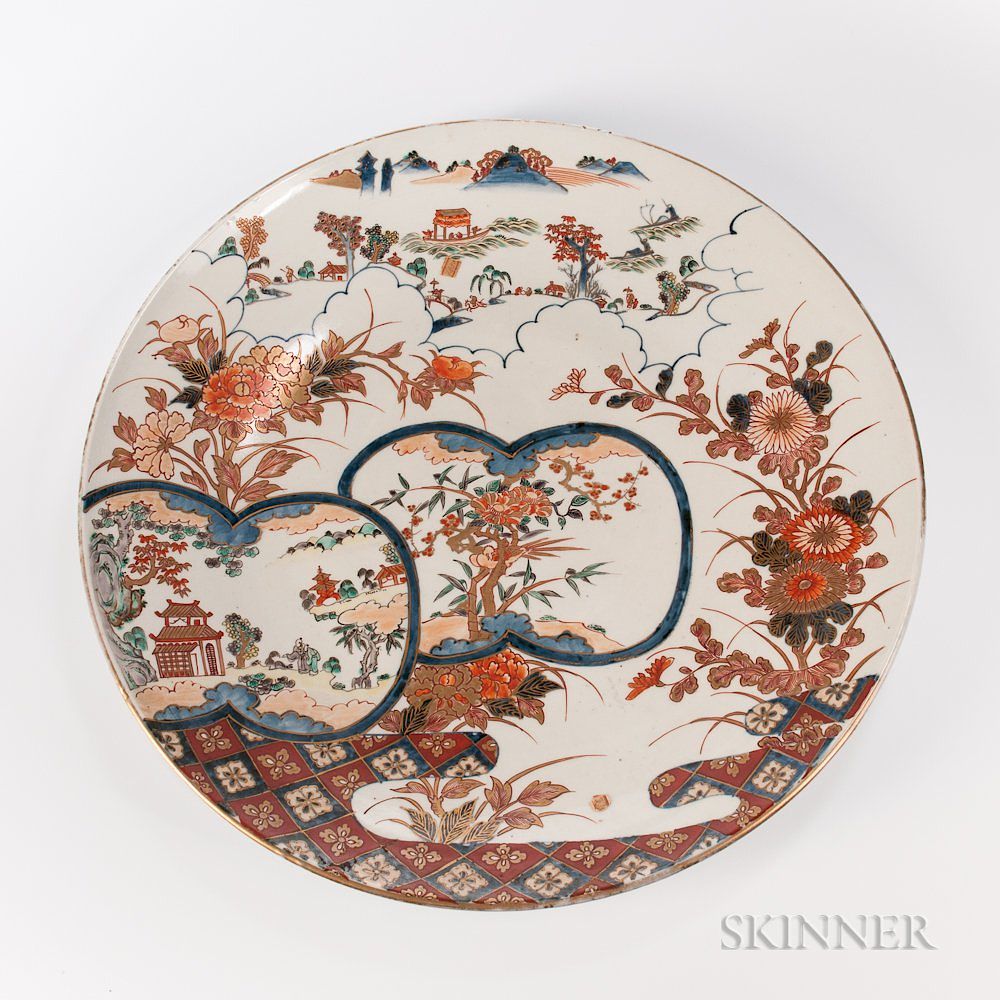 Appraisal: Large Imari Charger Large Imari Charger Japan Meiji period decorated