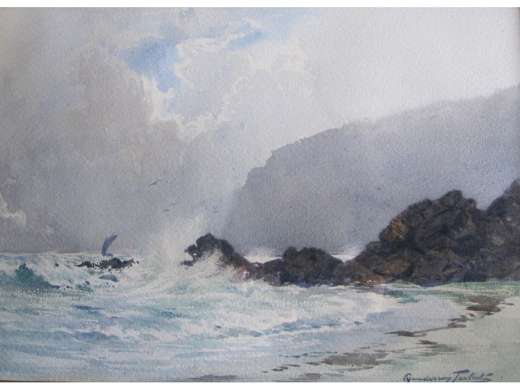 Appraisal: J A HENDERSON TARBET - Watercolour 'Breaking Waves' signed x