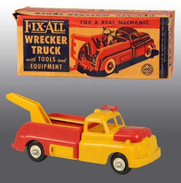 Appraisal: Marx Plastic Fix-All Wrecker Truck Toy Description Includes original box