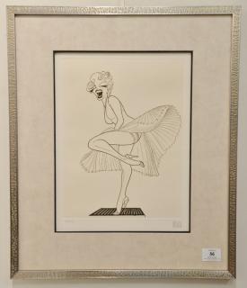 Appraisal: Al Hirschfeld - etching of Marilyn Monroe - The Seven