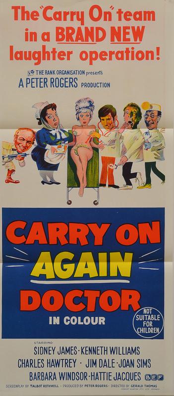 Appraisal: FOUR AUSTRALIAN DAYBILL POSTERS FOR CARRY ON MOVIES including 'Carry