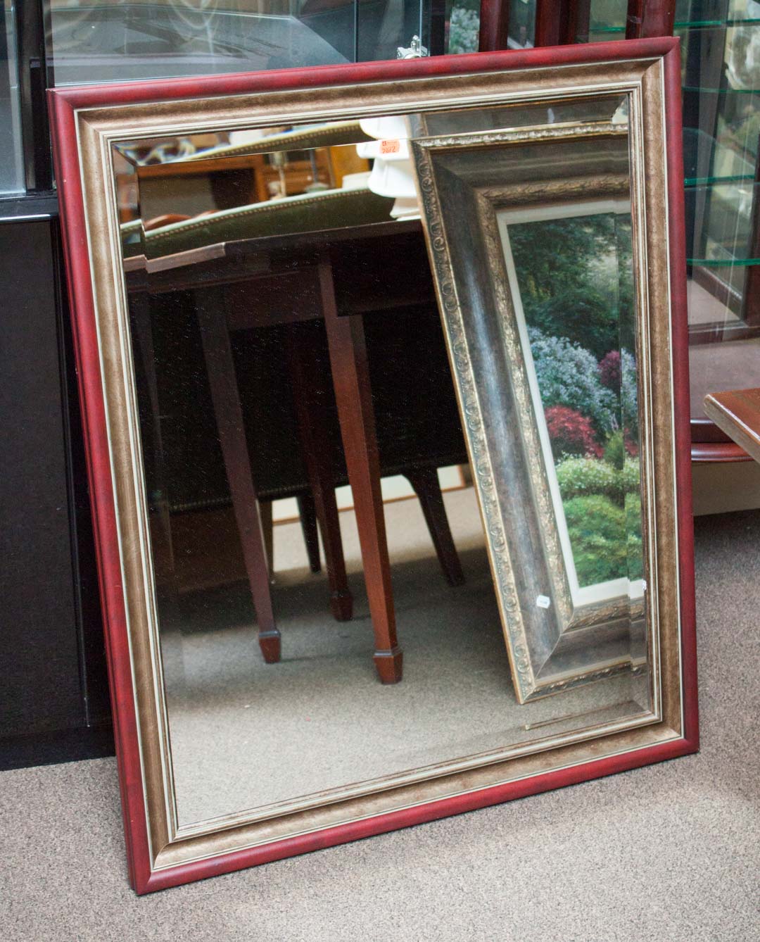 Appraisal: Wood frame wall mirror