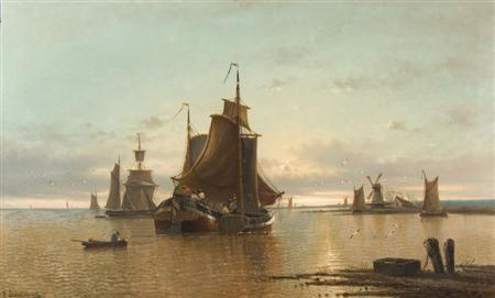 Appraisal: LOUIS ETIENNE TIMMERMANS BELGIAN - ''VIEW NEAR BASSEROODE SCHELDT BELGIUM'