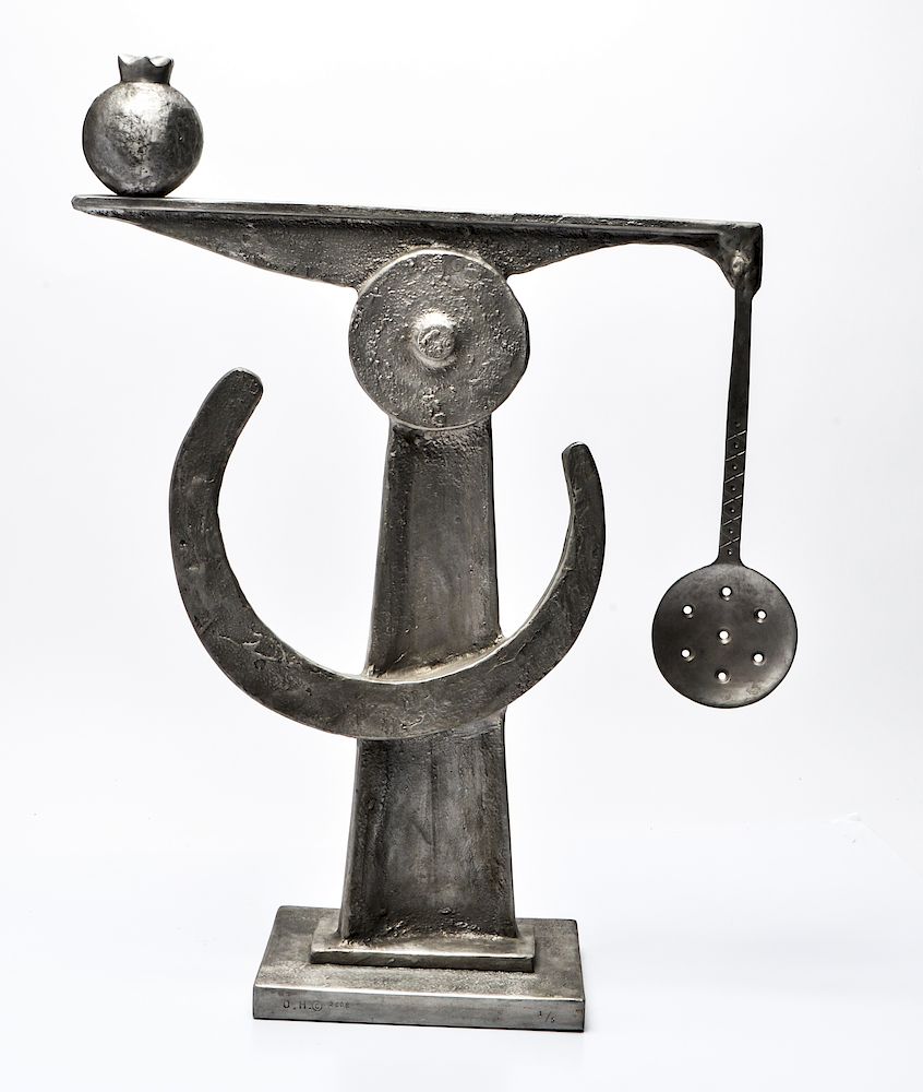 Appraisal: Oded Halahmy Noble Exile Aluminum Sculpture Oded Halahmy American b