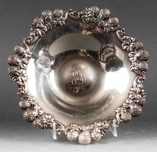 Appraisal: American sterling silver bowl in the ''Clover'' pattern Tiffany Co