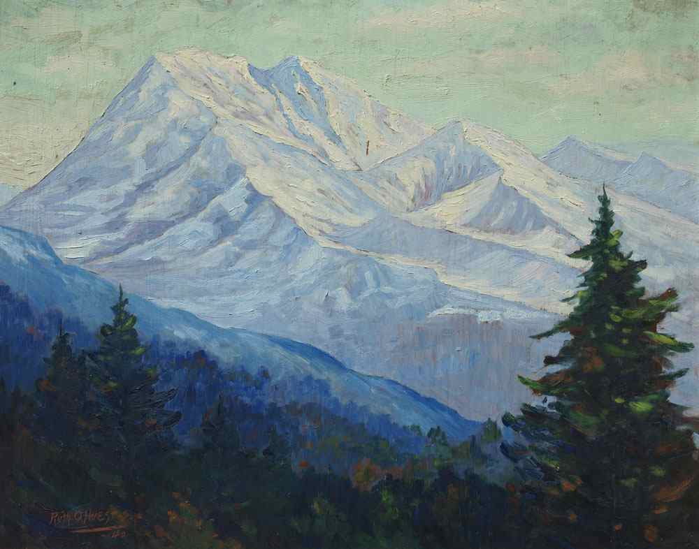 Appraisal: HUESTIS Ruth O American th C Snowcapped Mountains from the