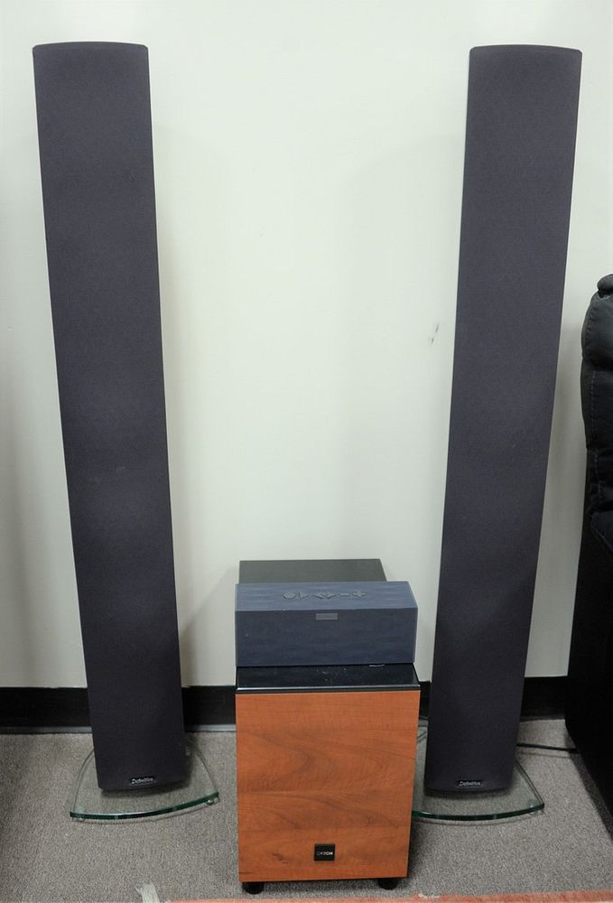 Appraisal: Group of four speakers two made by Definitive Technologies one