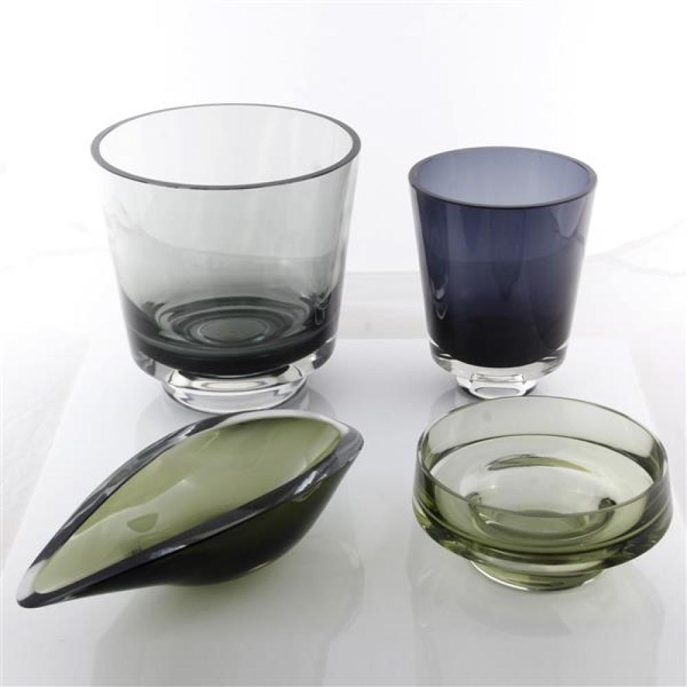 Appraisal: FOUR PC COLLECTION OF SCANDINAVIAN ART GLASS BY KAJ FRANCK