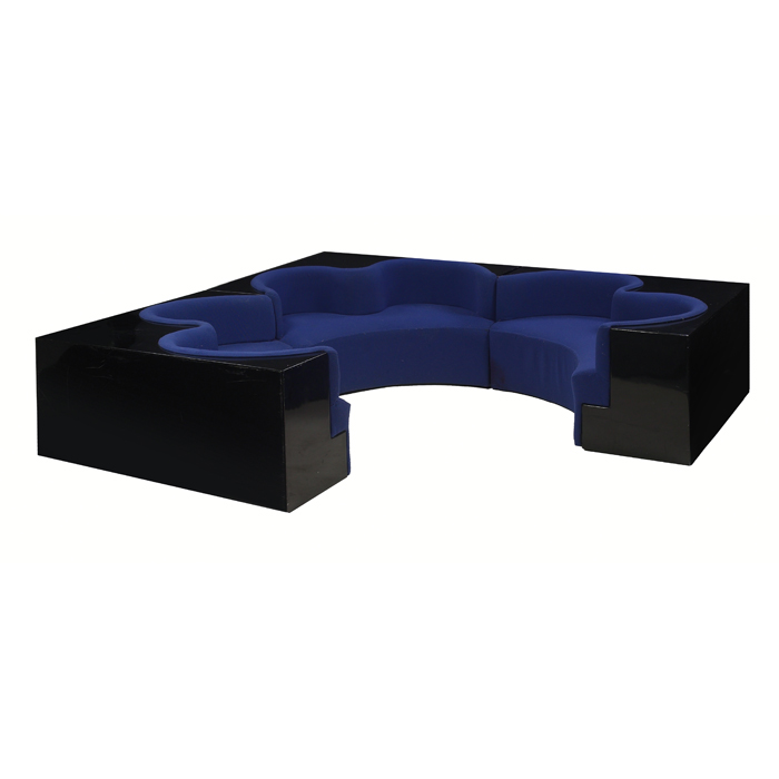 Appraisal: Archizoom Associati Safari seating unit three pieces