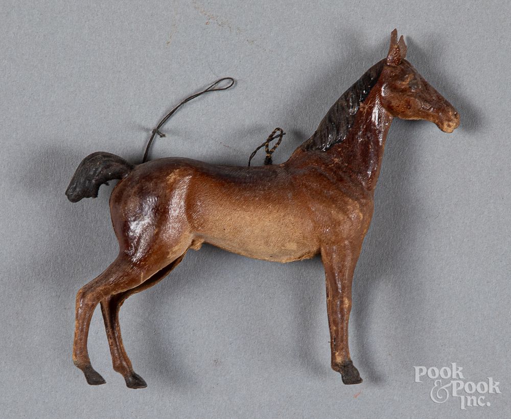 Appraisal: Dresden horse Christmas ornament Dresden horse Christmas ornament l Condition