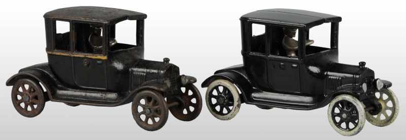 Appraisal: Lot of Cast Iron Arcade Model T Car Toys Description