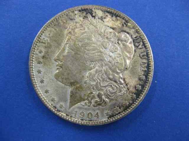 Appraisal: -O U S Morgan Silver Dollar uncirculated original toning