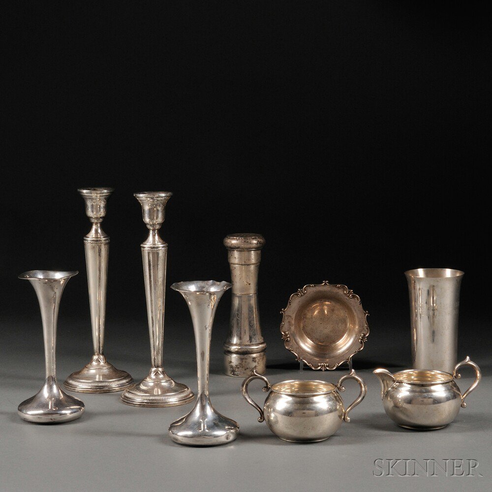 Appraisal: Nine Pieces of American Sterling Silver Hollowware th century a